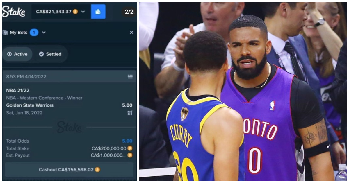 Δεν ξέρουμε τι ήπιε αλλά ο Drake έριξε μόλις 200 χιλιάρικα στους Warriors