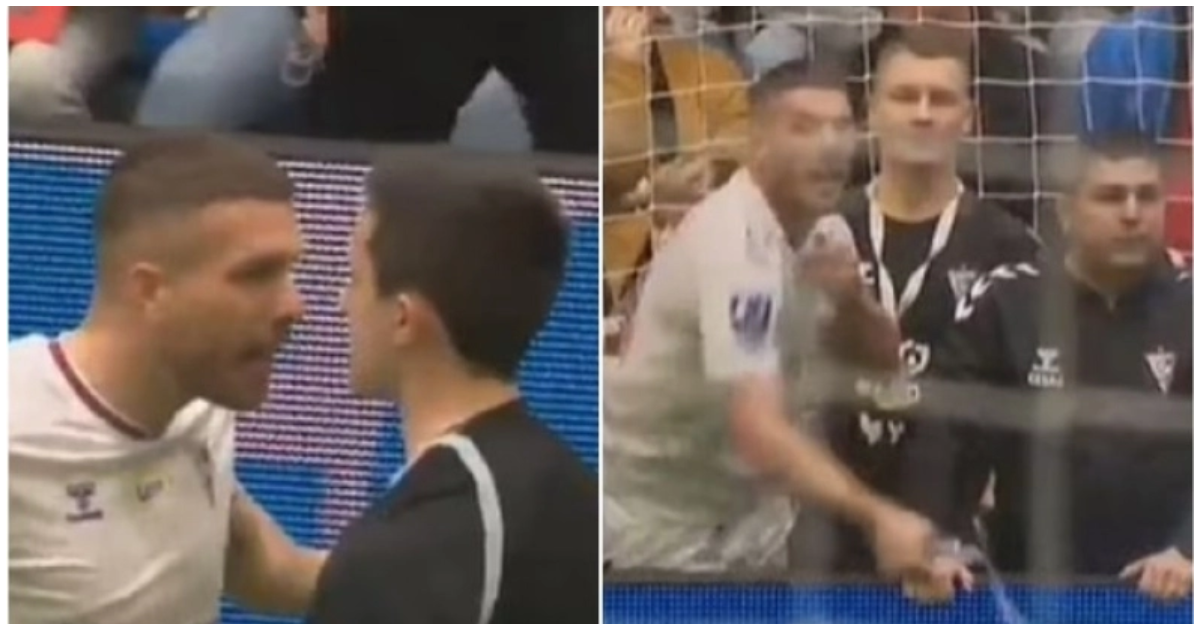 Μύστης Ποντόλσκι διοργανώνει φιλανθρωπικό αγώνα, πετάει μπουκάλι και αποβάλλεται (vid)
