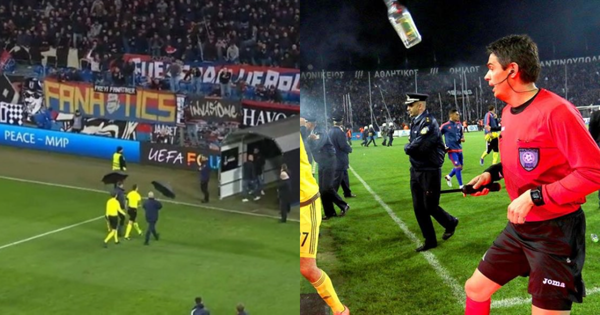 Βροχή πέσανε οι Μαλαματίνες στη Βασιλεία, κρατώντας ομπρέλα φυγαδεύτηκε ο ref (pic)