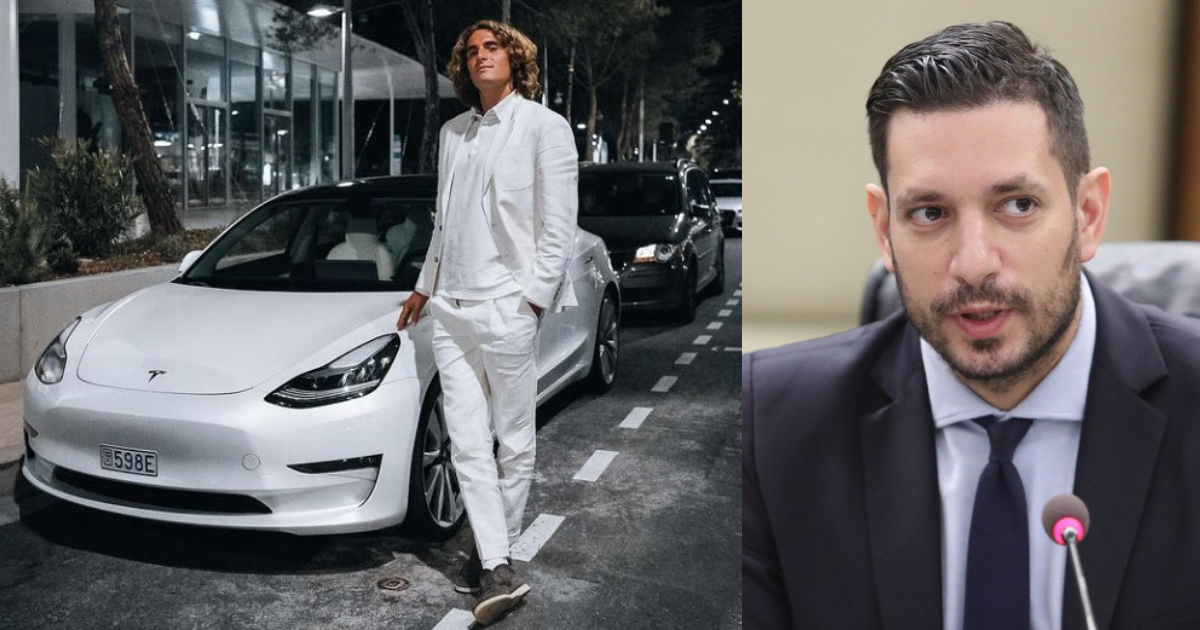 Τον έφαγαν τα Tesla και οι κάμερες, έφαγε κλήση το παικτάκι ο Τσιτσιπάς