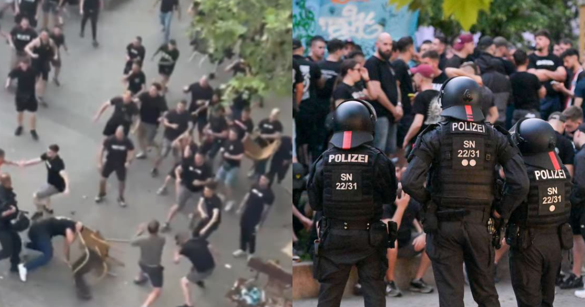 Ξυλίκι που δεν κράτησε ούτε 10 δεύτερα έπαιξαν οπαδοί της Ράγιο με τους Άγγλους (video)